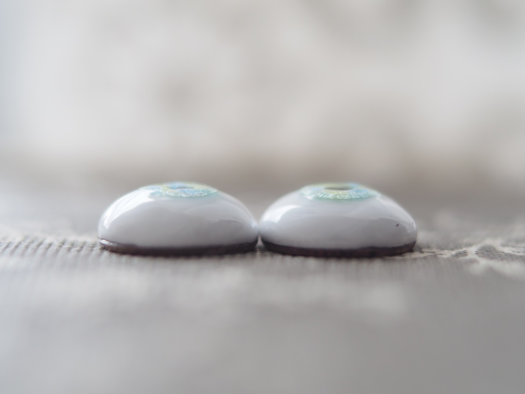 16.5mm/9mm マスカットグリーン 水彩タイプ 七宝グラスアイ