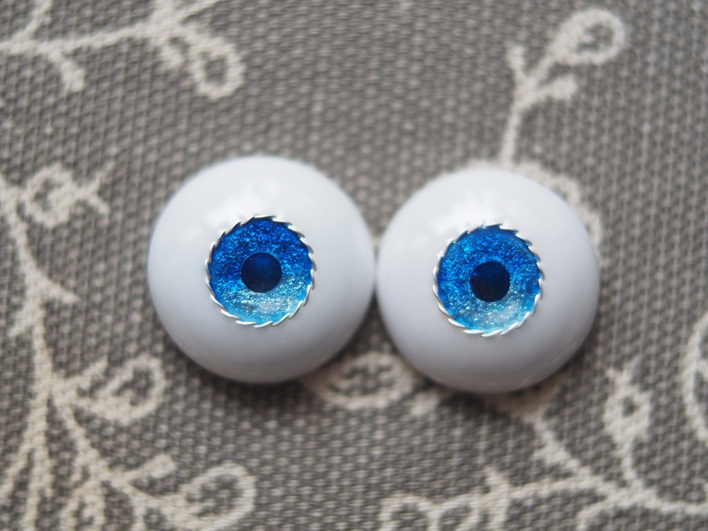 18mm/9mm ブルーグラデーション より線ジェムタイプ 七宝グラスアイ