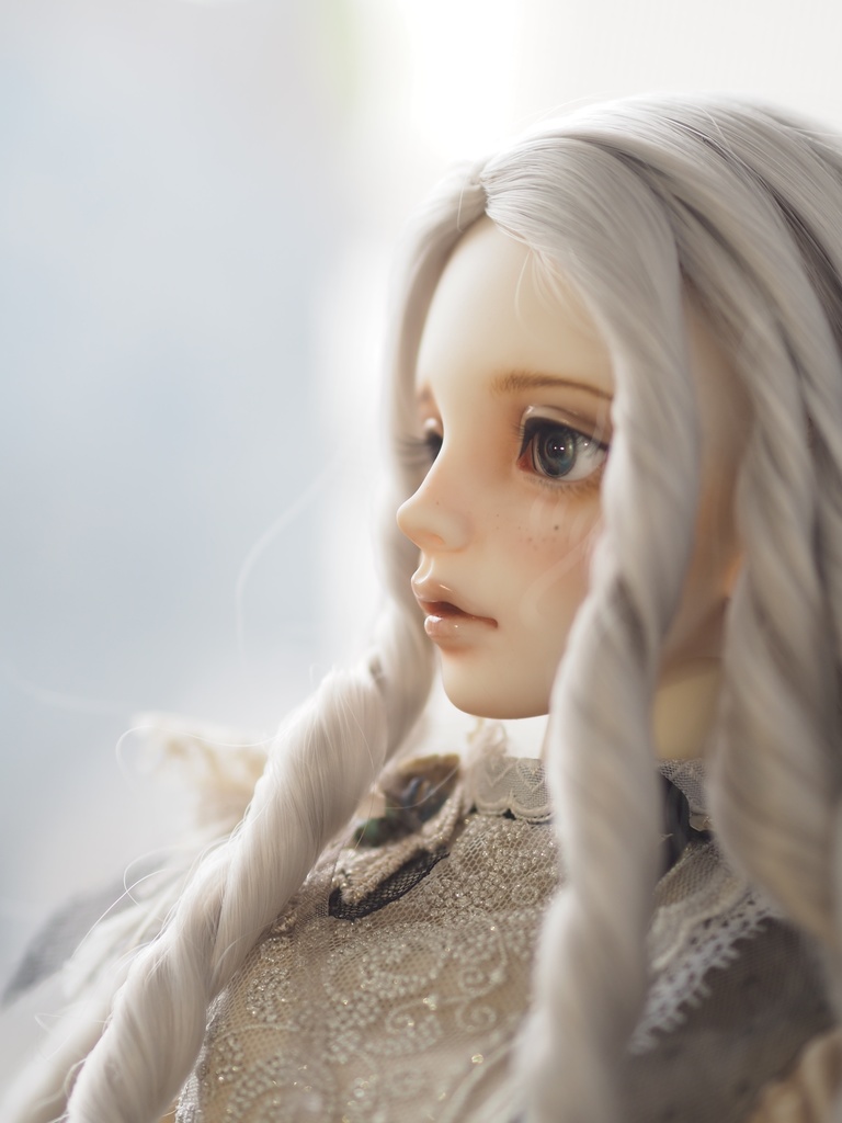 15.5mm/8mm ベージュ×ブルー系カッパータイプ 七宝グラスアイ