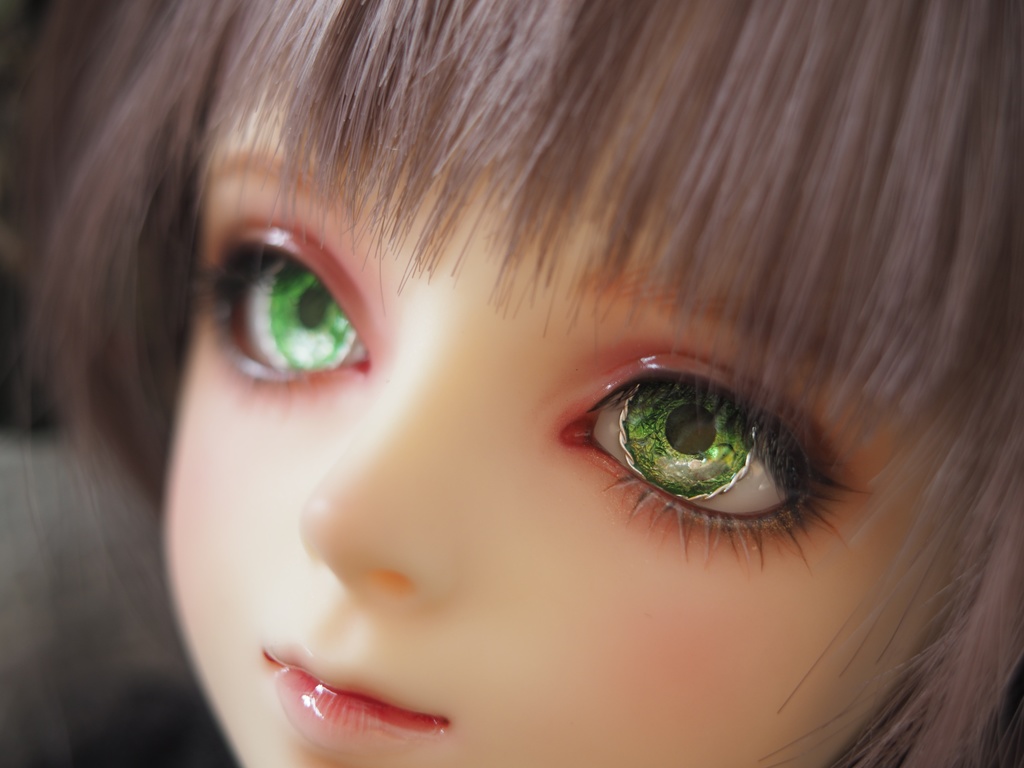 18mm/9mm グリーングラデーションより線ジェムタイプ 七宝グラスアイ
