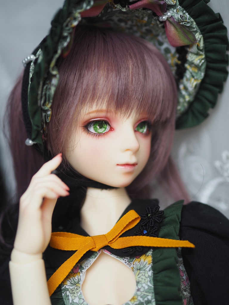 18mm/9mm グリーングラデーションより線ジェムタイプ 七宝グラスアイ