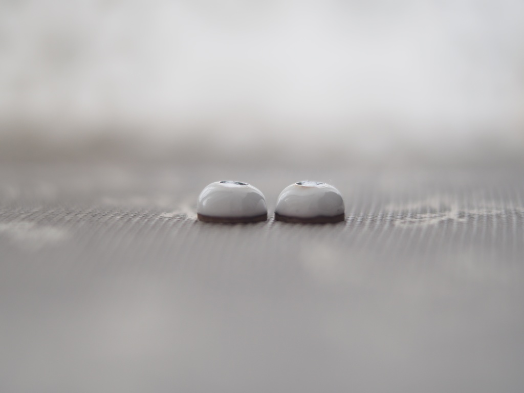 18mm/10.5mm グレーグラデーション+金箔 ジェムタイプ 七宝グラスアイ