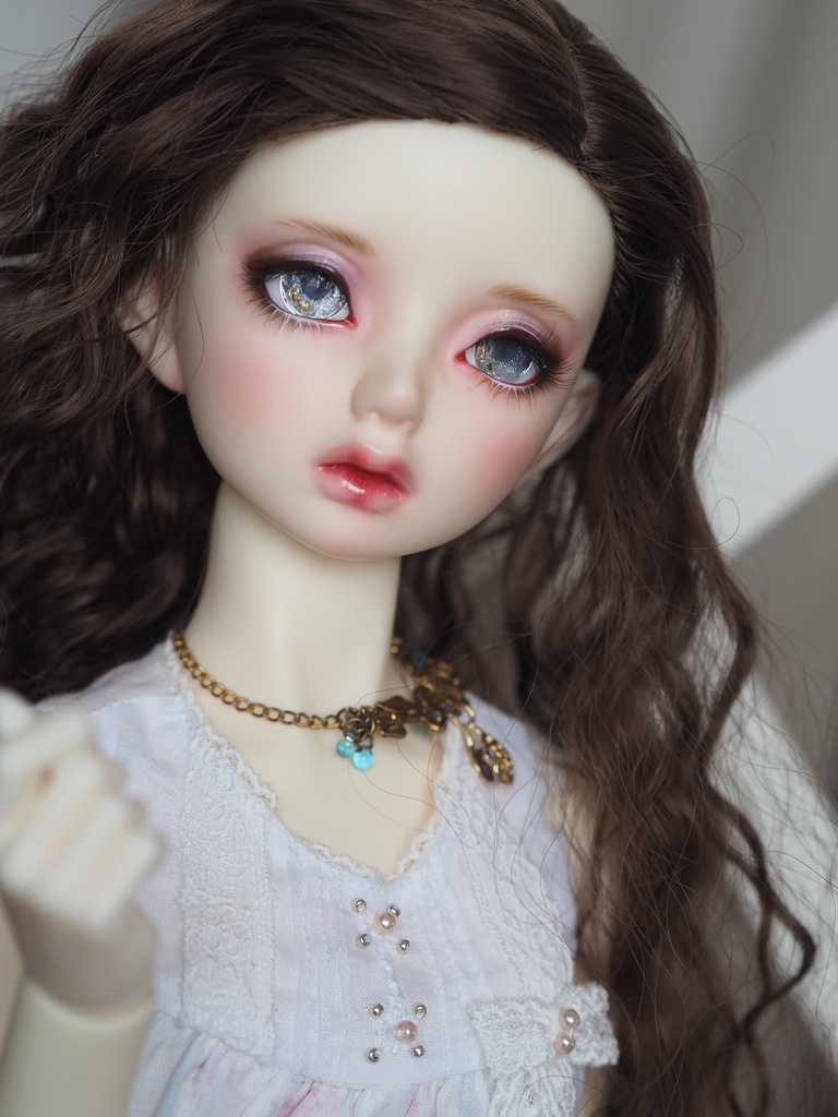 18mm/10.5mm グレーグラデーション+金箔 ジェムタイプ 七宝グラスアイ