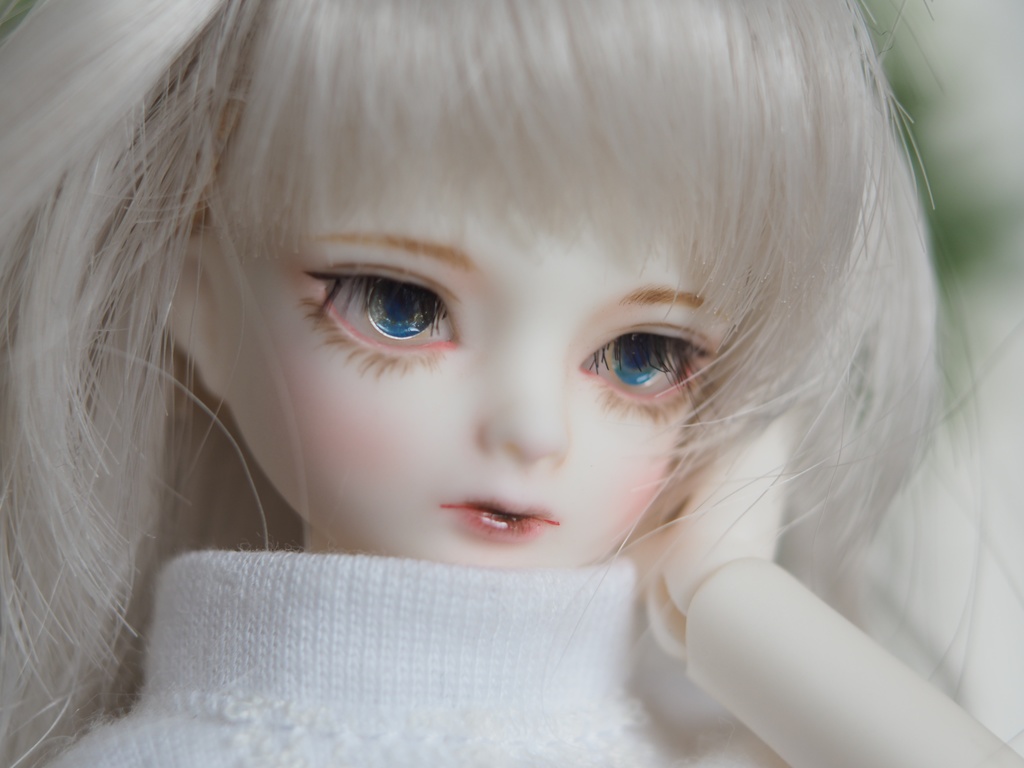 8mm/3.5mm グレー×ライトブルー ジェムタイプ 七宝グラスアイ