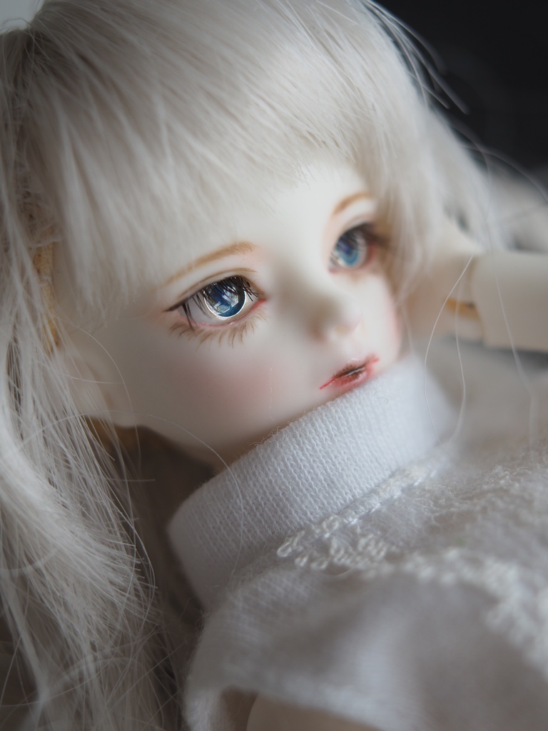 8mm/3.5mm グレー×ライトブルー ジェムタイプ 七宝グラスアイ