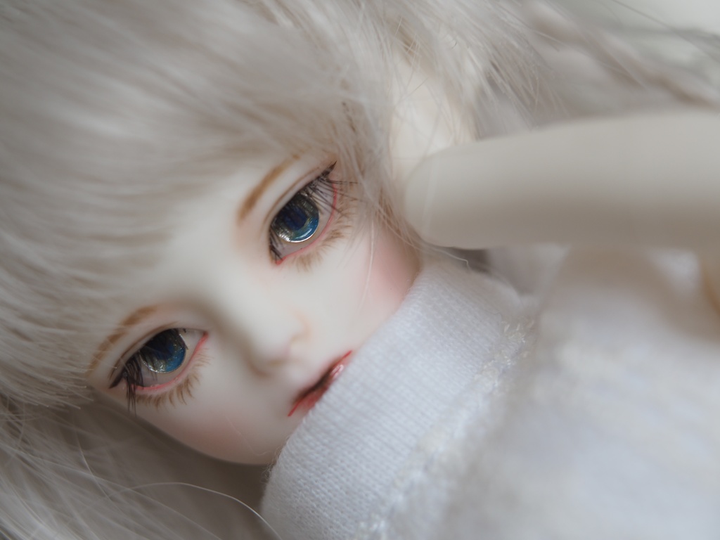 8mm/3.5mm グレー×ライトブルー ジェムタイプ 七宝グラスアイ