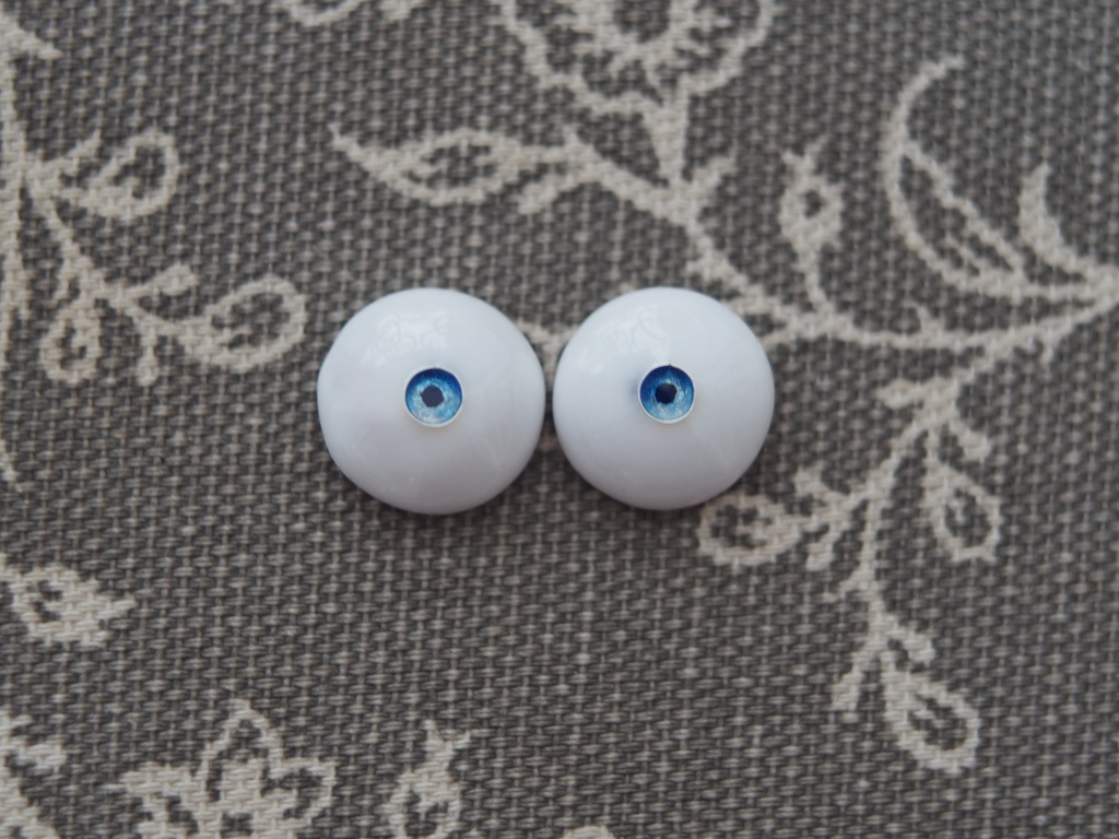 13mm/3.5mm 小虹彩ブルーグラデーションジェムタイプ 七宝グラスアイ