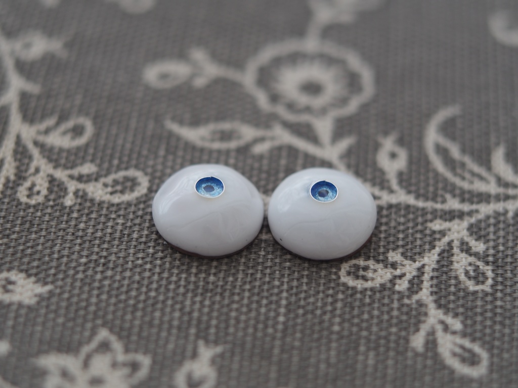 13mm/3.5mm 小虹彩ブルーグラデーションジェムタイプ 七宝グラスアイ