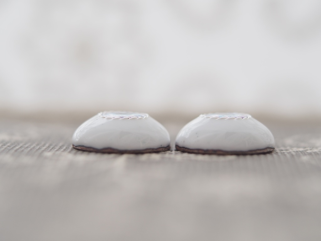 16.5mm/8.5mm 紫陽花ブルー×パープルより線ジェムタイプ 七宝グラスアイ