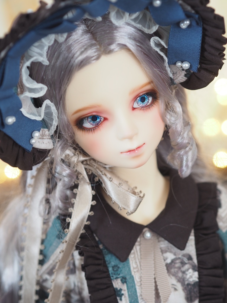 16.5mm/8.5mm 紫陽花ブルー×パープルより線ジェムタイプ 七宝グラスアイ