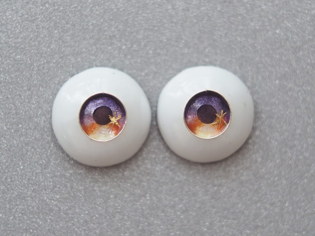 17mm/8mm 夕焼けソーダフロート ジェムタイプ 七宝グラスアイ