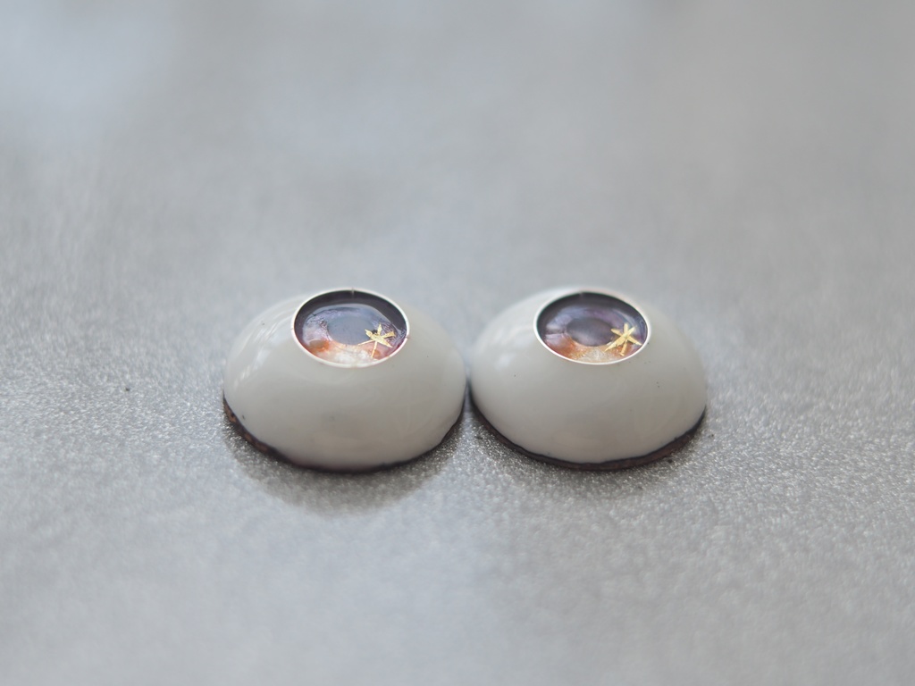 17mm/8mm 夕焼けソーダフロート ジェムタイプ 七宝グラスアイ