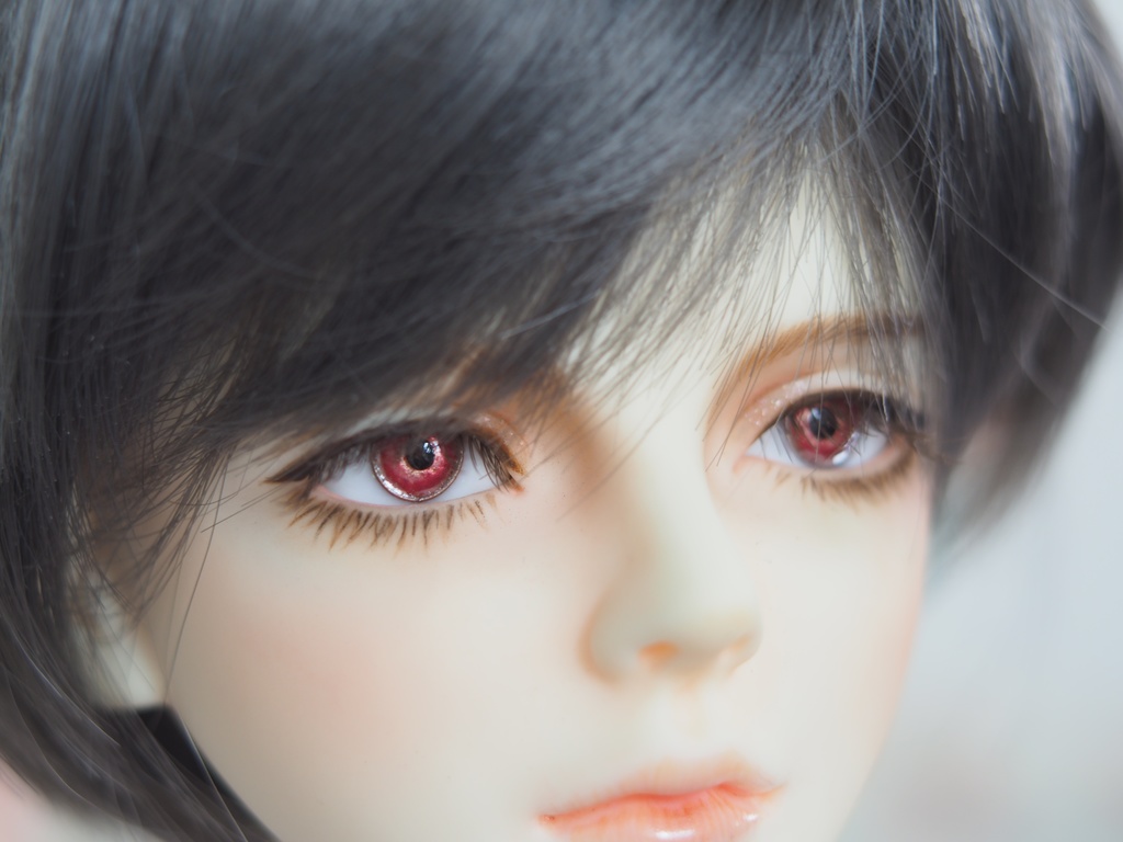 【B品】13.5mm/6mm 淡赤系カッパータイプ 七宝グラスアイ