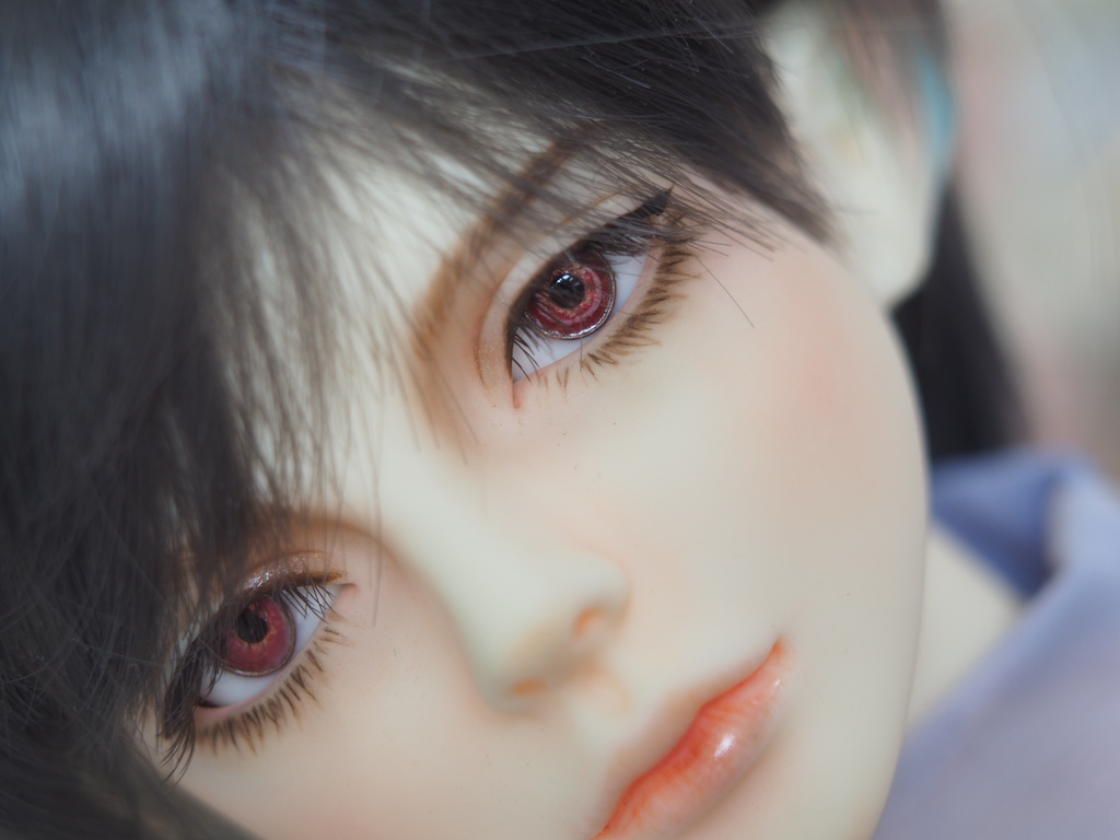 【B品】13.5mm/6mm 淡赤系カッパータイプ 七宝グラスアイ