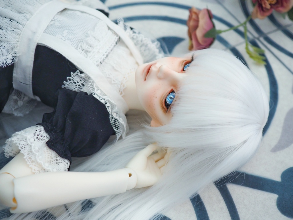 16.5mm/8.5mm ブルー系猫目(黒白目)より線ジェムタイプ 七宝グラスアイ