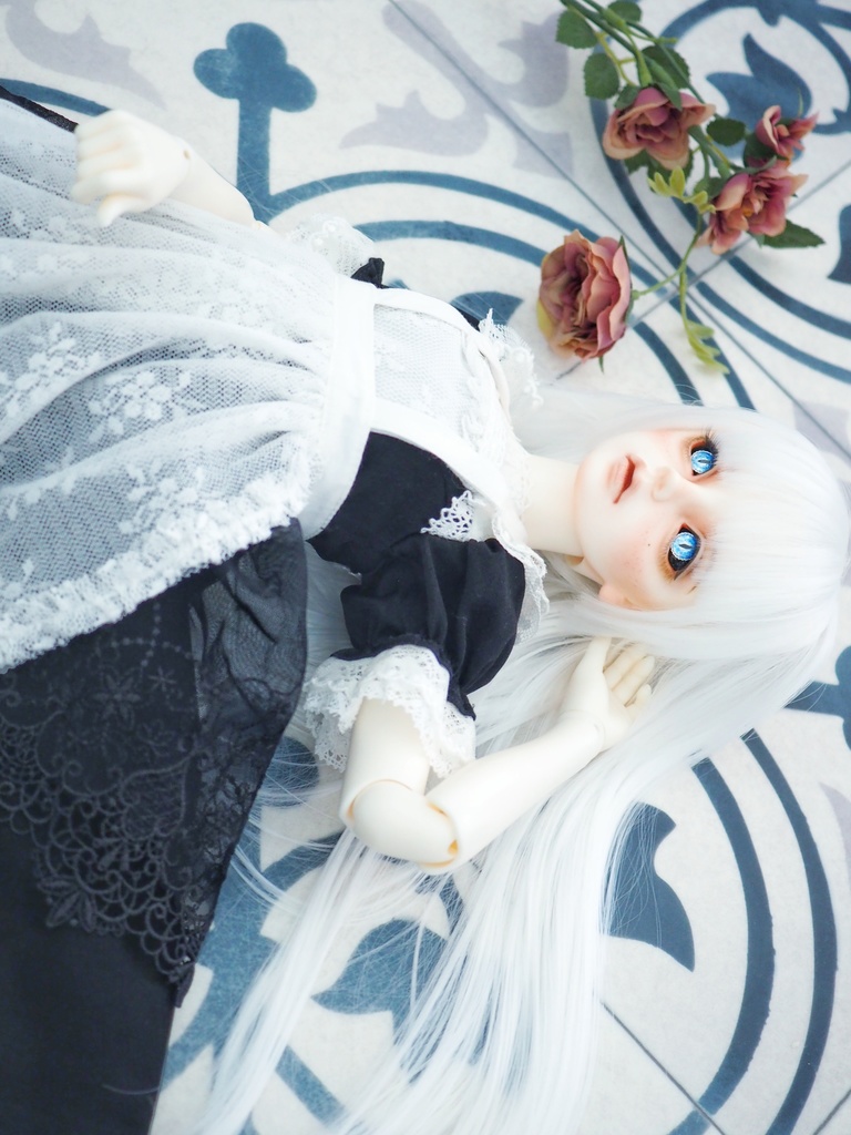 16.5mm/8.5mm ブルー系猫目(黒白目)より線ジェムタイプ 七宝グラスアイ