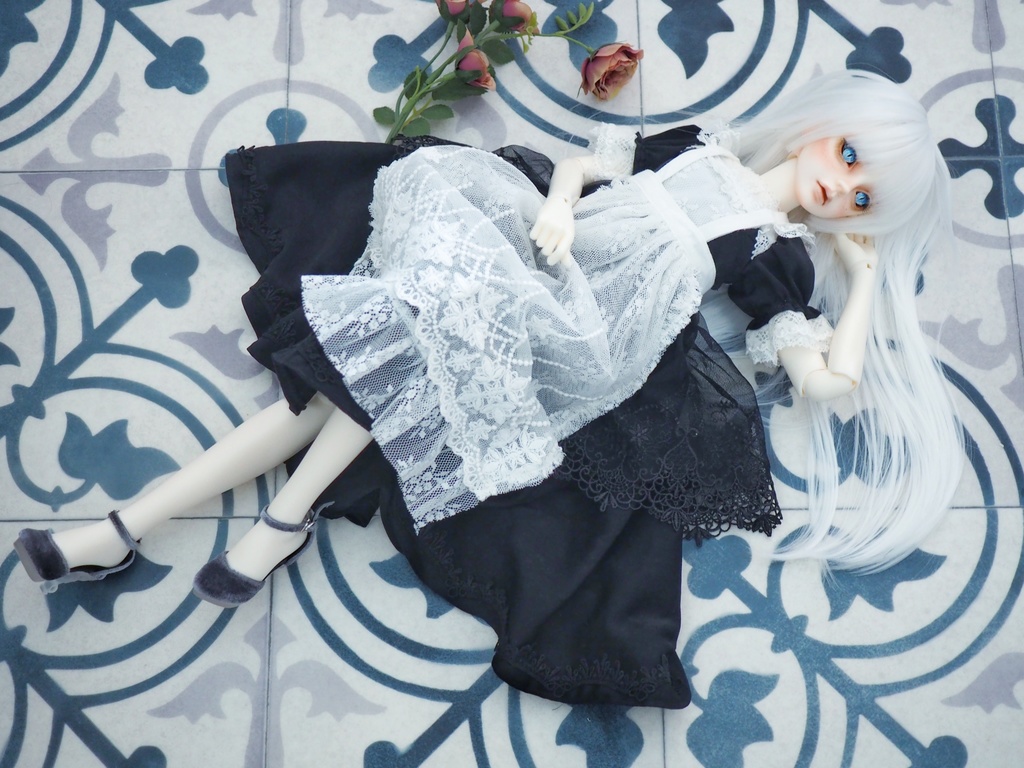 16.5mm/8.5mm ブルー系猫目(黒白目)より線ジェムタイプ 七宝グラスアイ