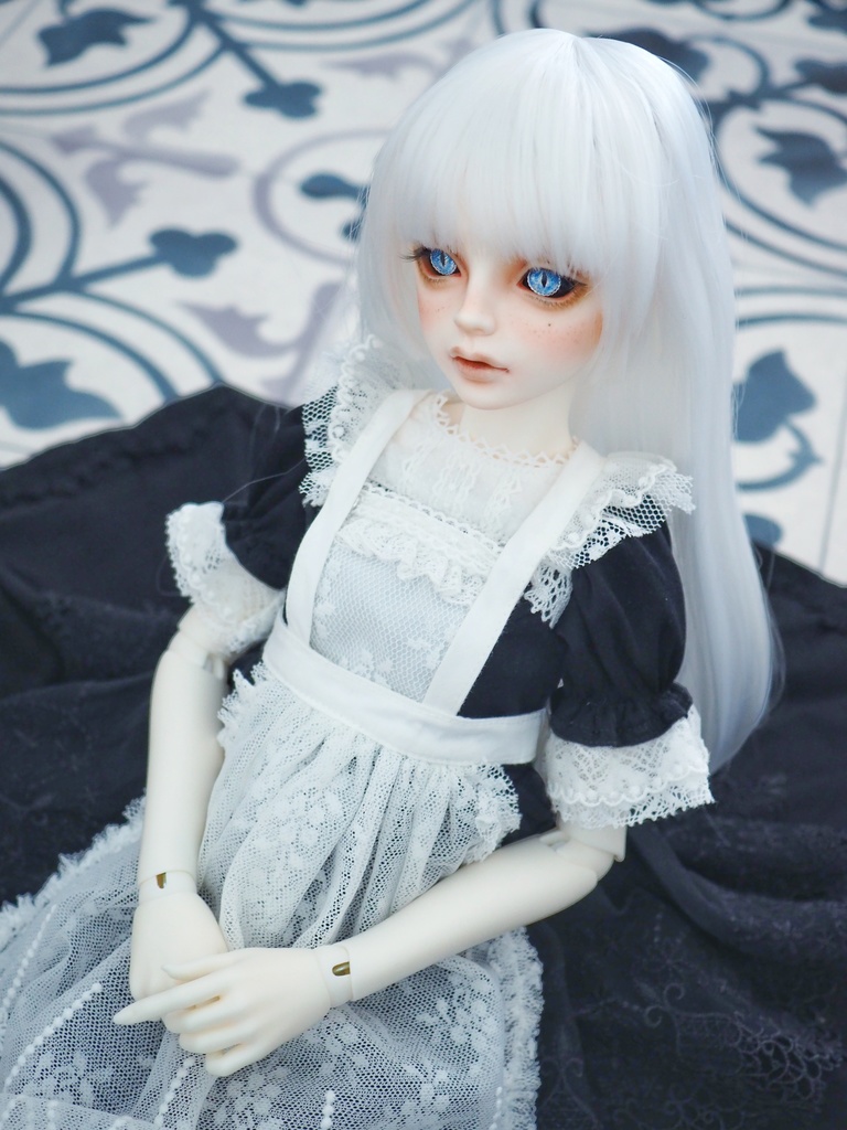 16.5mm/8.5mm ブルー系猫目(黒白目)より線ジェムタイプ 七宝グラスアイ