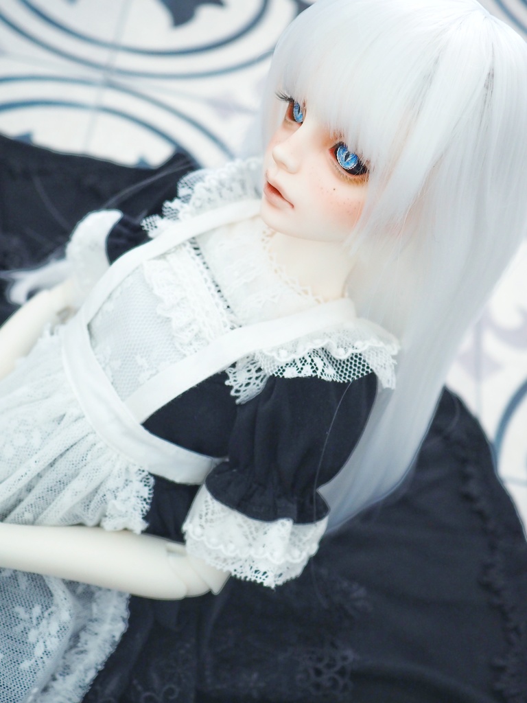 16.5mm/8.5mm ブルー系猫目(黒白目)より線ジェムタイプ 七宝グラスアイ