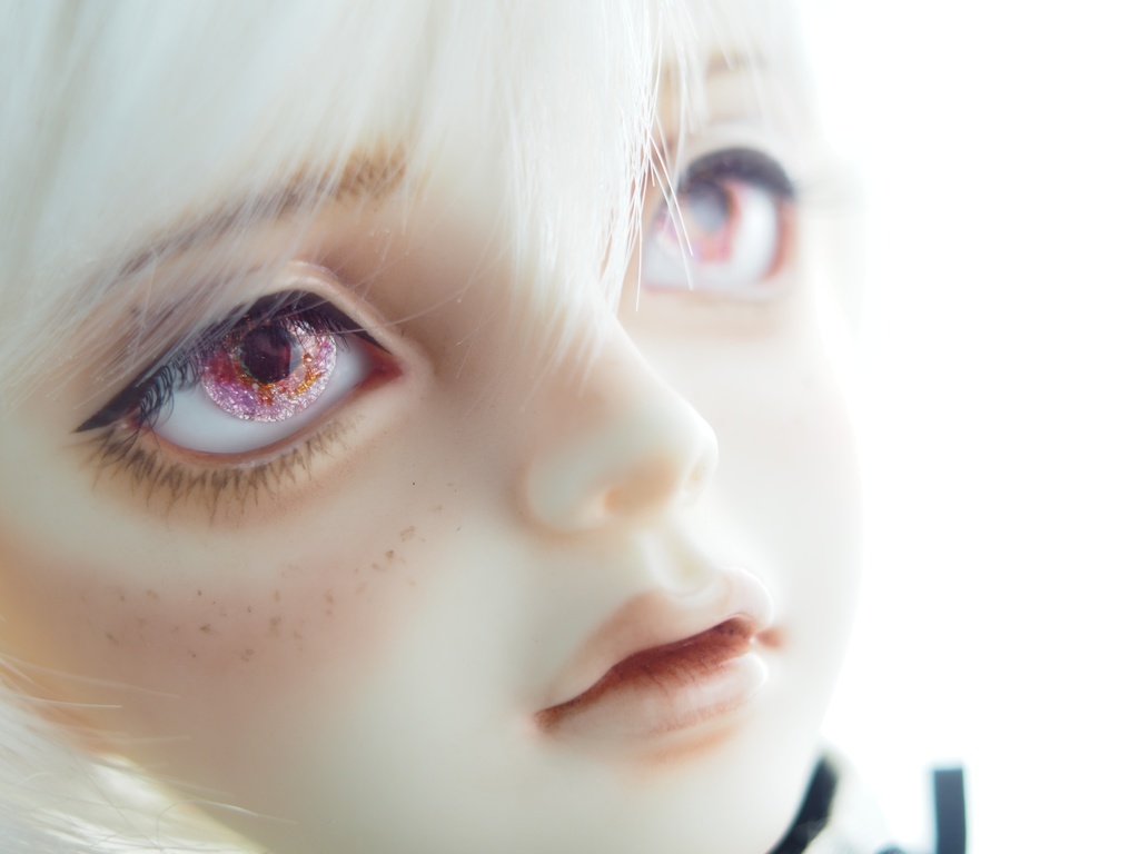 【B品】16.5mm/8mm 赤系水彩タイプ 七宝グラスアイ