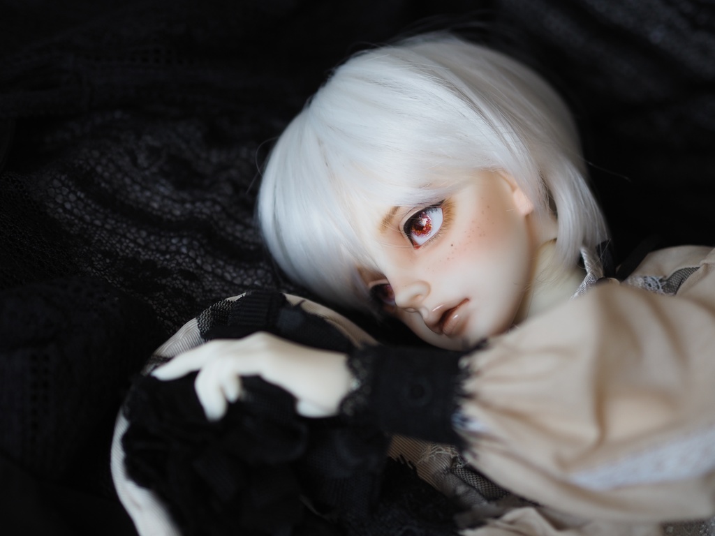 【B品】16.5mm/8mm 赤系水彩タイプ 七宝グラスアイ