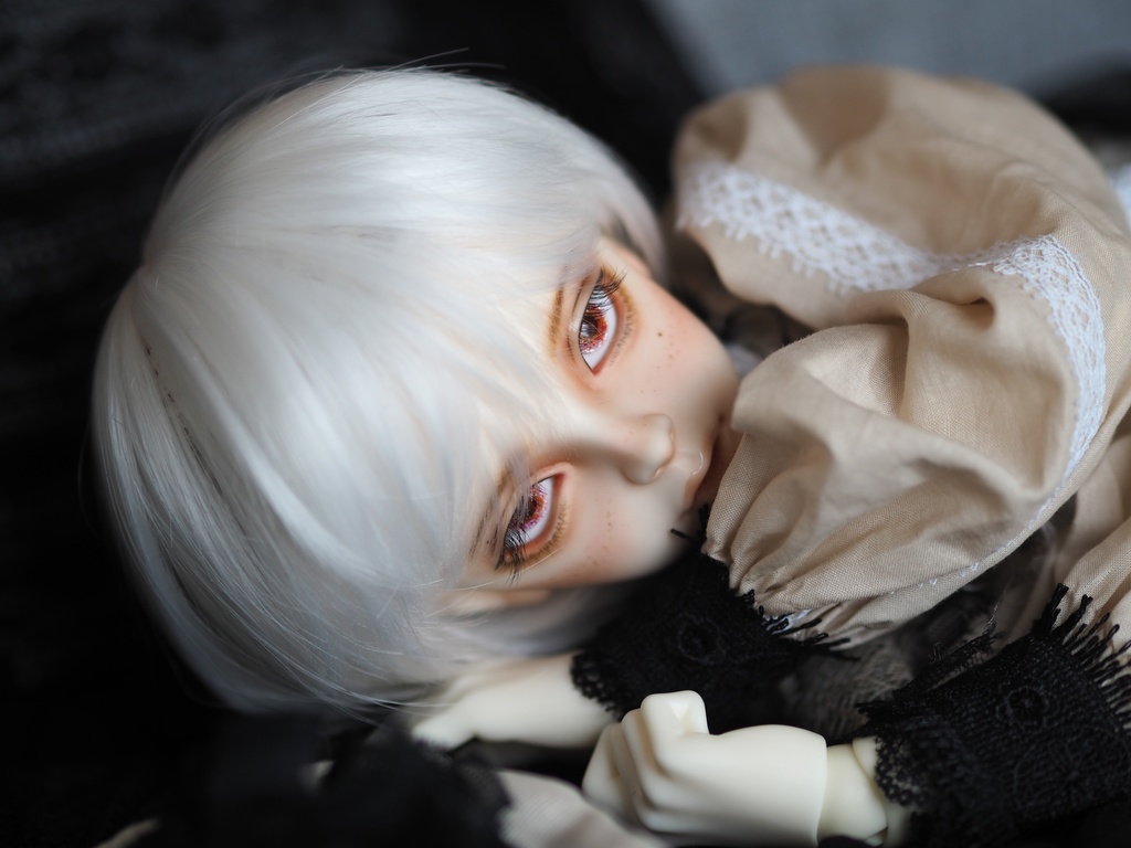 【B品】16.5mm/8mm 赤系水彩タイプ 七宝グラスアイ