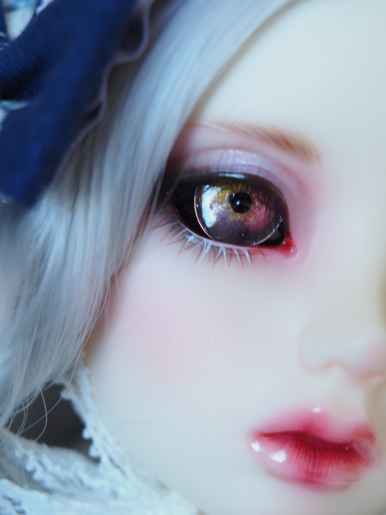 【B品】18mm/10.5mm イエロー×ピンク×パープル(黒白目)カッパータイプ 七宝グラスアイ