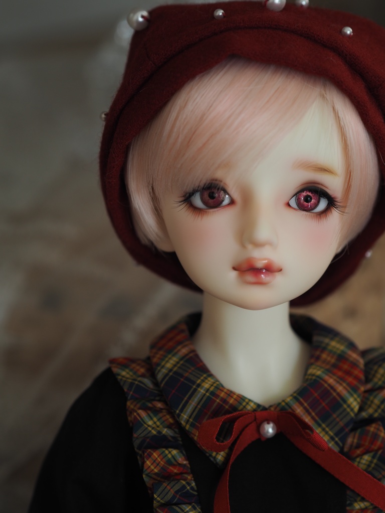 15.5mm/7.5mm 淡赤系カッパータイプ 七宝グラスアイ