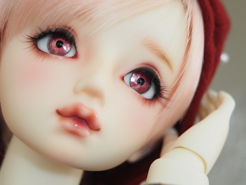 15.5mm/7.5mm 淡赤系カッパータイプ 七宝グラスアイ