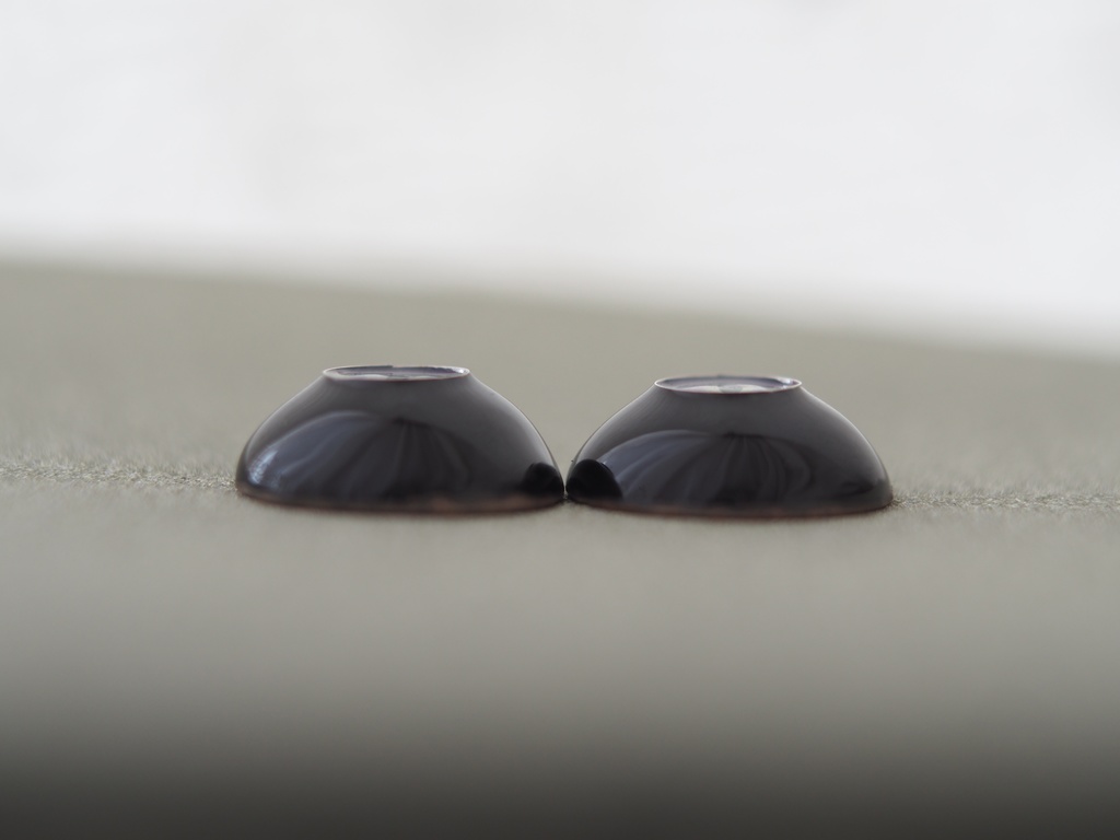 16.5mm/7.5mm パープル×ピンク系(黒白目)ジェムタイプ 七宝グラスアイ