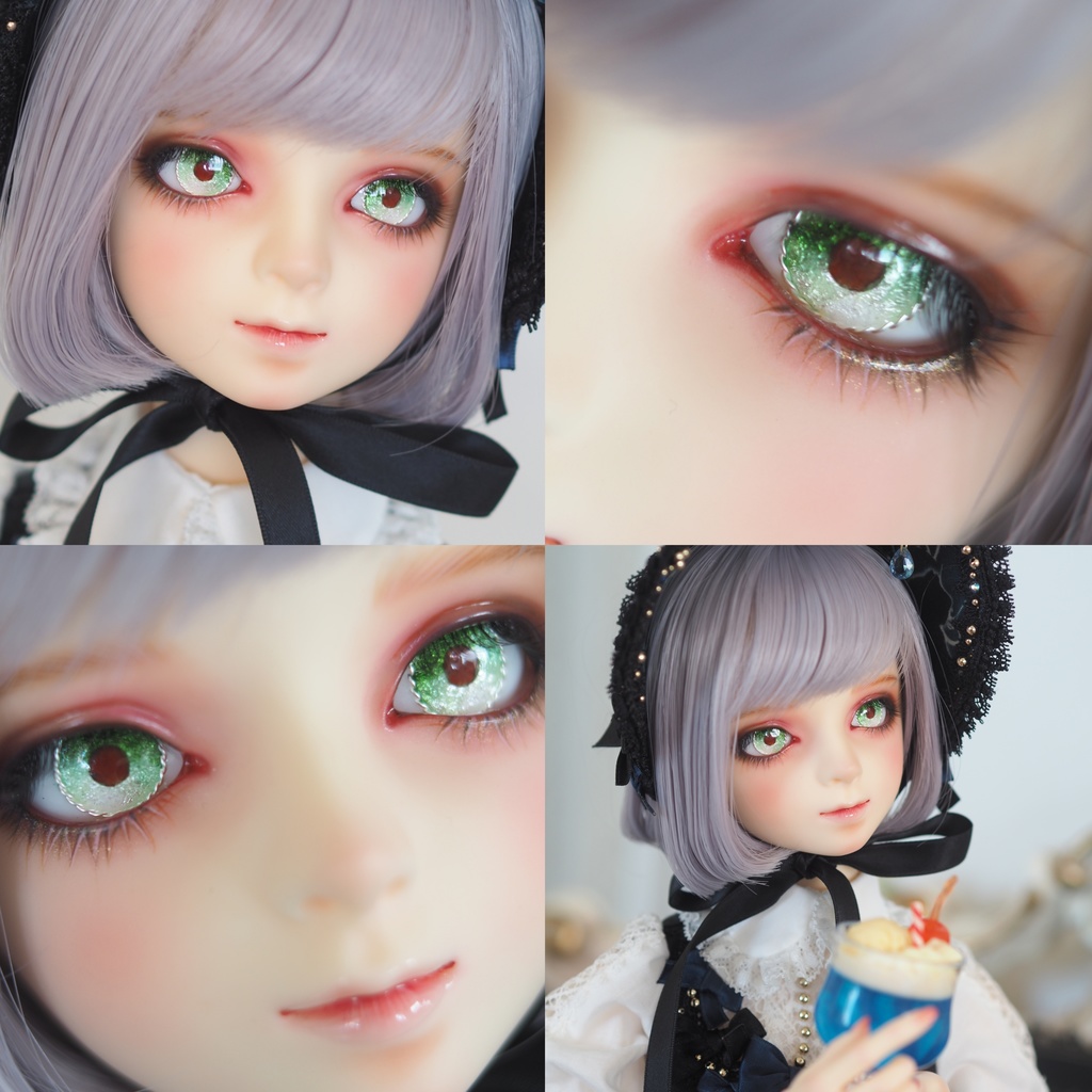 17mm/9mm メロンソーダ より線ジェムタイプ 七宝グラスアイ