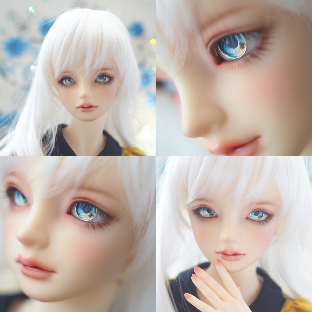 16mm/8mm ブルーハワイ ジェムタイプ 七宝グラスアイ