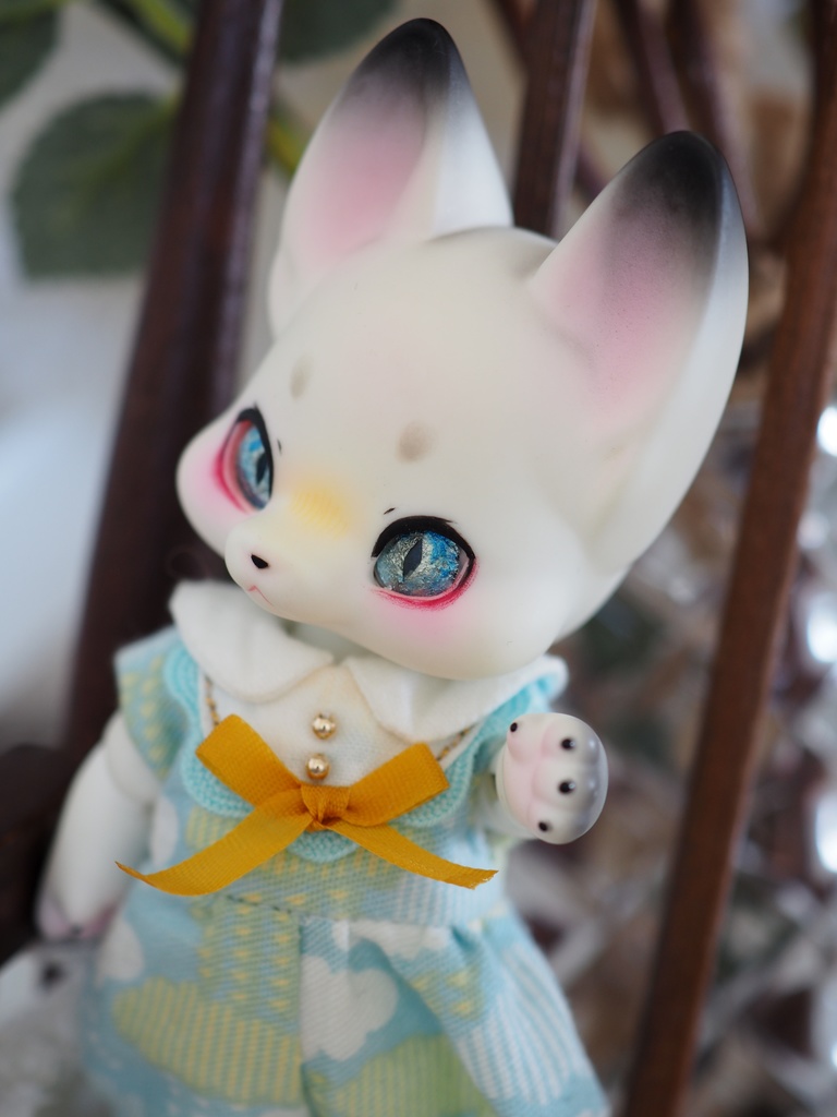 8mm/6.5mm キトンブルー 猫目 水彩タイプ 七宝グラスアイ