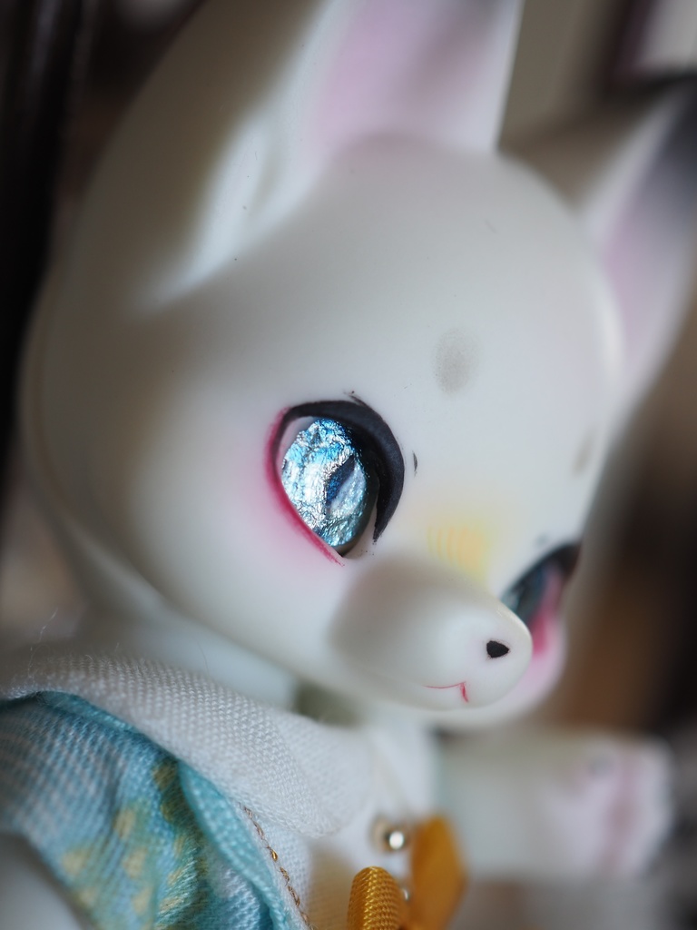 8mm/6.5mm キトンブルー 猫目 水彩タイプ 七宝グラスアイ