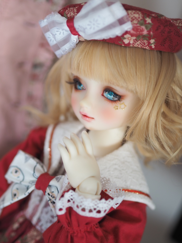 13.5mm/8.5mm ブルーグラデーション アニメ風水彩タイプ 七宝グラスアイ