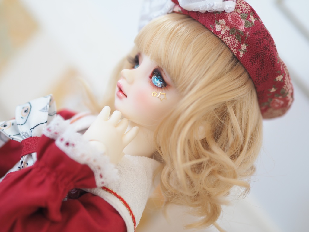 13.5mm/8.5mm ブルーグラデーション アニメ風水彩タイプ 七宝グラスアイ