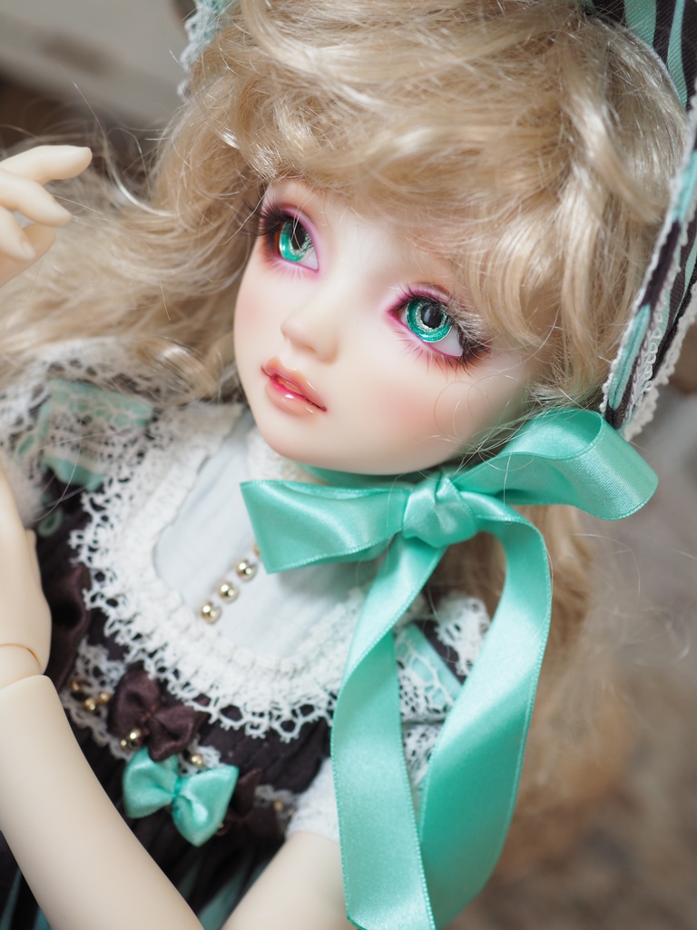 【B品】16mm/7.5mm ミントグリーン系 ジェムタイプ 七宝グラスアイ