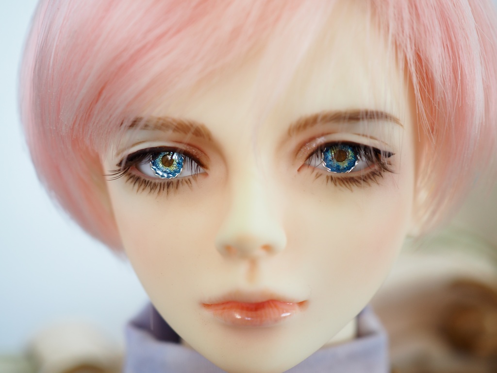 16mm/6.5mm 小虹彩ブルー系 より線ジェムタイプ 七宝グラスアイ