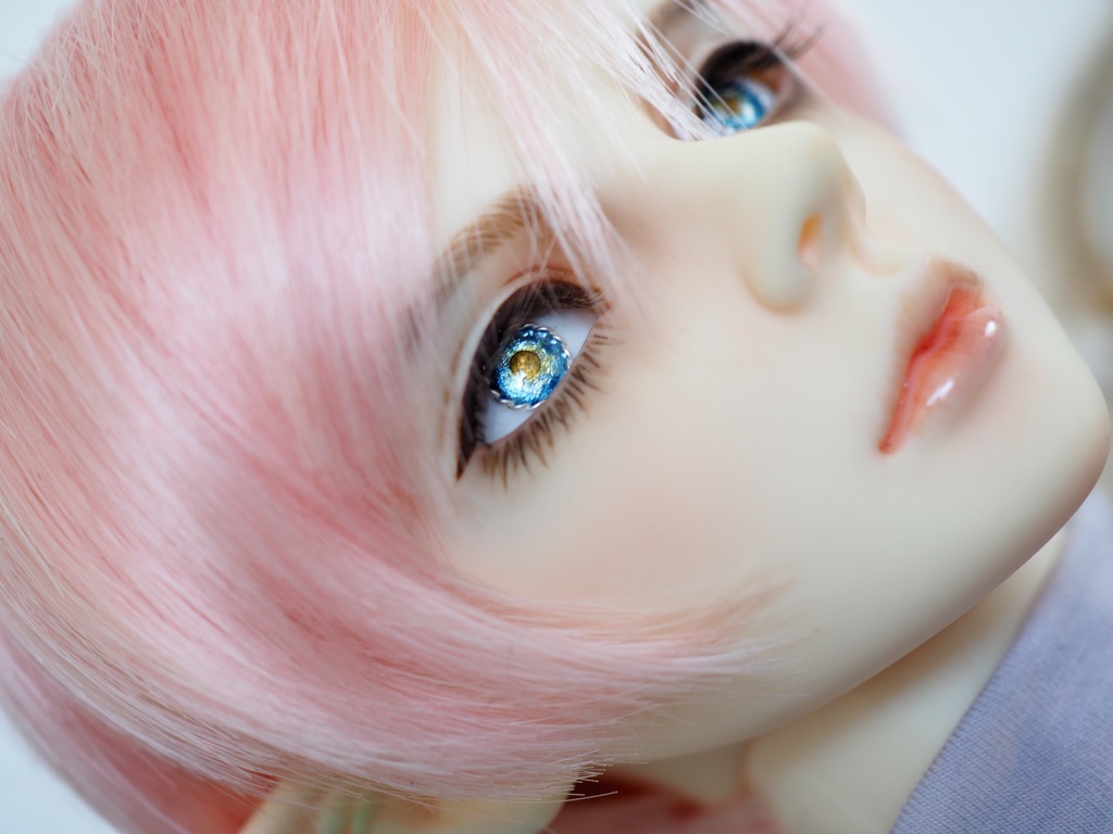 16mm/6.5mm 小虹彩ブルー系 より線ジェムタイプ 七宝グラスアイ