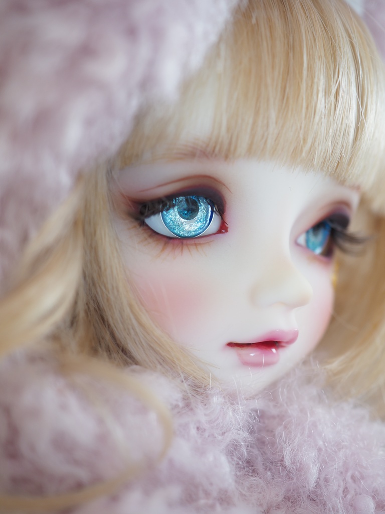 16mm/9mm ブルー系+イエロー ジェムタイプ 七宝グラスアイ