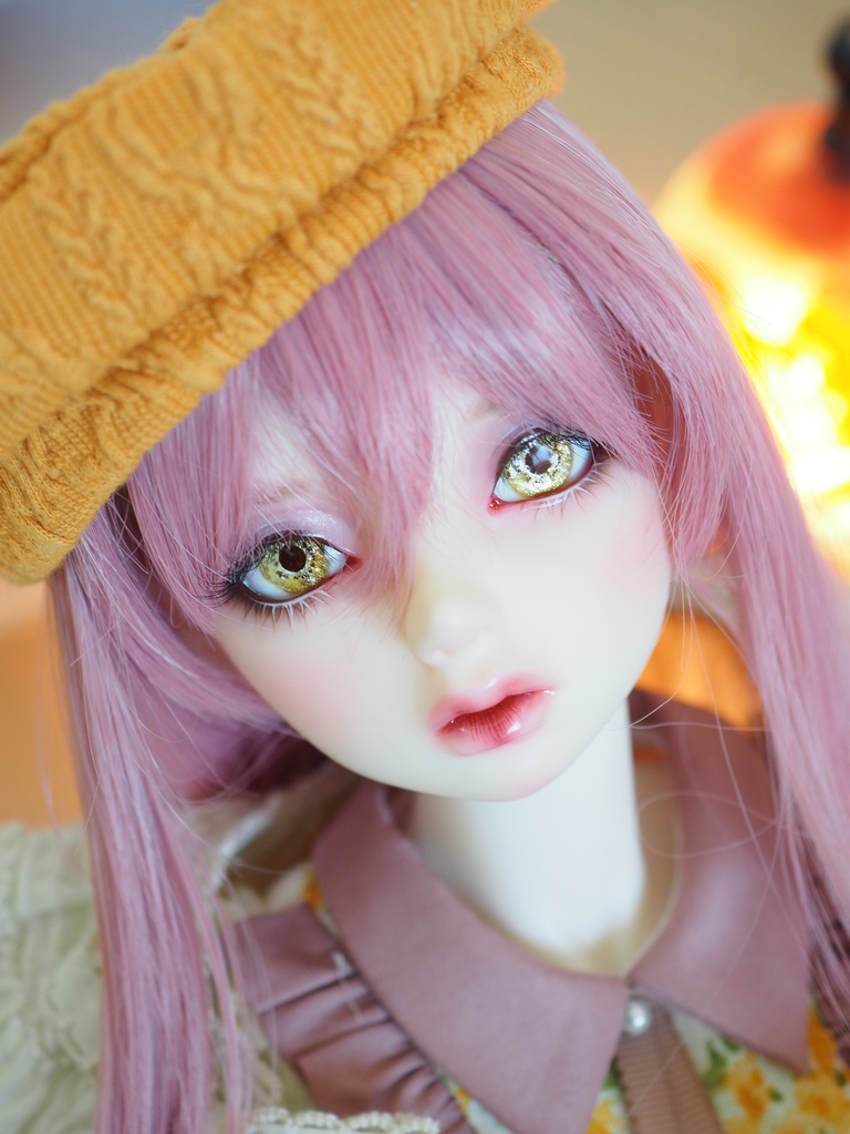 16mm/9mm 虹彩線ありイエロー系 水彩タイプ 七宝グラスアイ