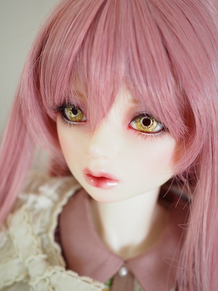 16mm/9mm 虹彩線ありイエロー系 水彩タイプ 七宝グラスアイ