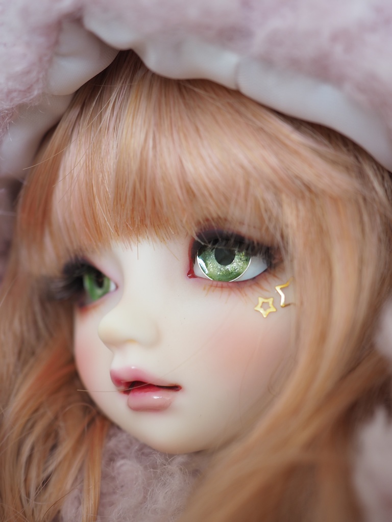 16mm/8.5mm ウグイス色 ジェムタイプ 七宝グラスアイ