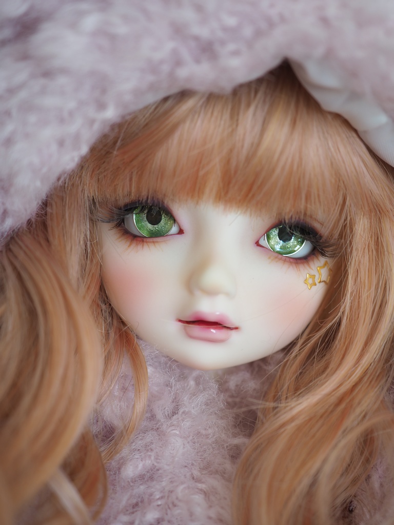 16mm/8.5mm ウグイス色 ジェムタイプ 七宝グラスアイ