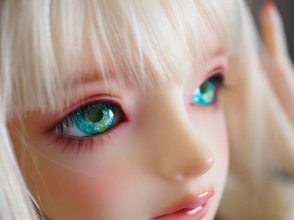 16mm/9mm グリーン+イエロー 水彩タイプ 七宝グラスアイ