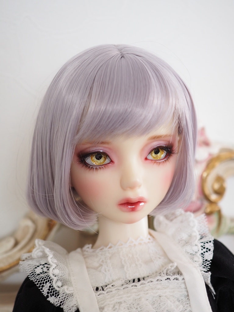 16mm/8mm イエローゴールド+金箔 ジェムタイプ 七宝グラスアイ