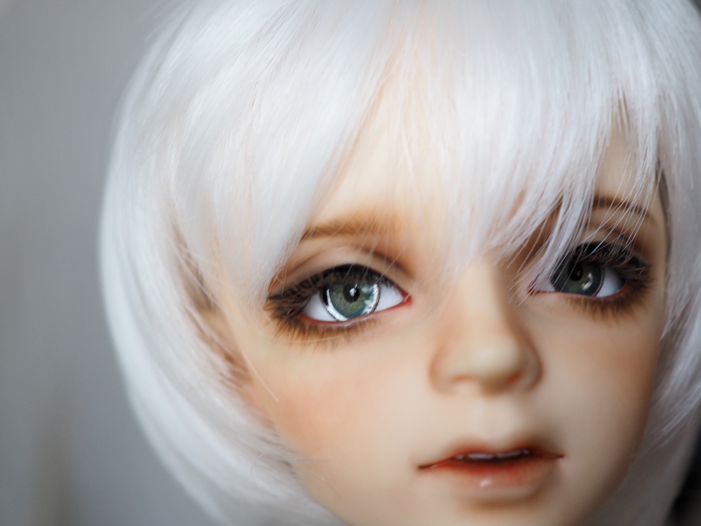 【B品】18mm/8mm 小虹彩イエロー×ブルー系 カッパータイプ 七宝グラスアイ