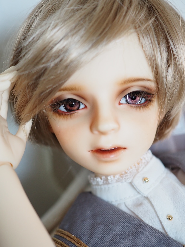 18mm/8.5mm 赤紫系カッパータイプ 七宝グラスアイ