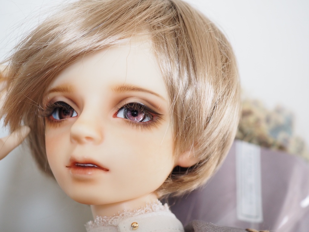 18mm/8.5mm 赤紫系カッパータイプ 七宝グラスアイ