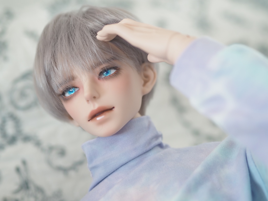 16mm/6mm 小虹彩 ブルー系 水彩タイプ 七宝グラスアイ
